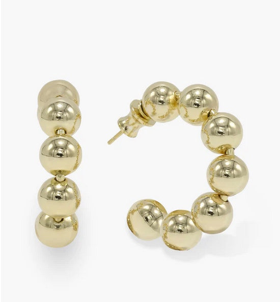 Golden Bubble Hoops