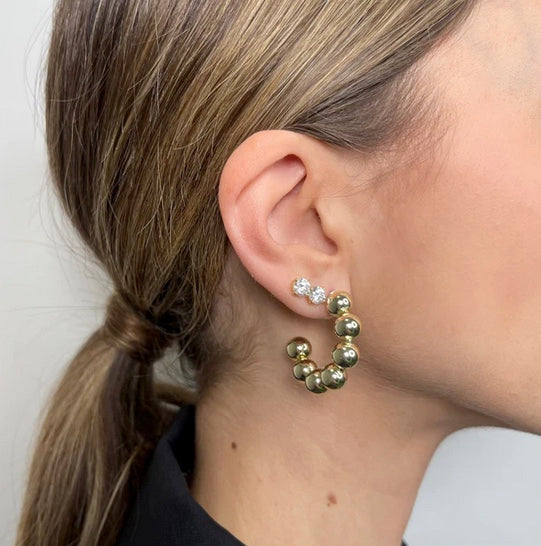 Golden Bubble Hoops