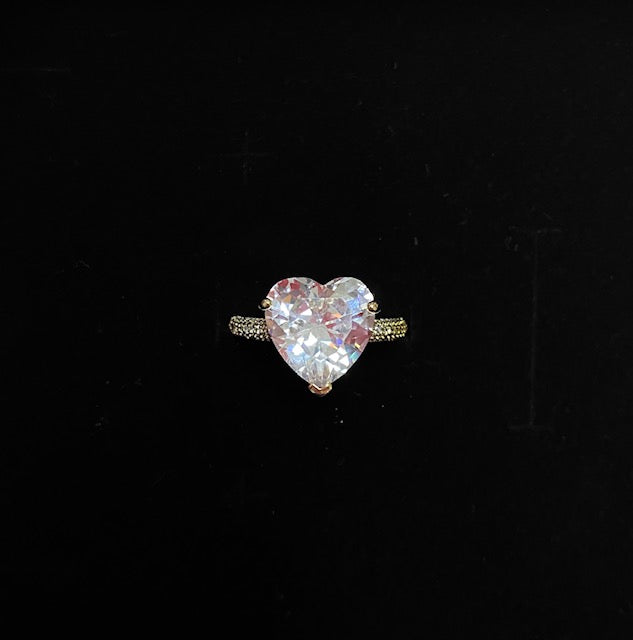 Liberty Heart Ring <Clear x Gold>